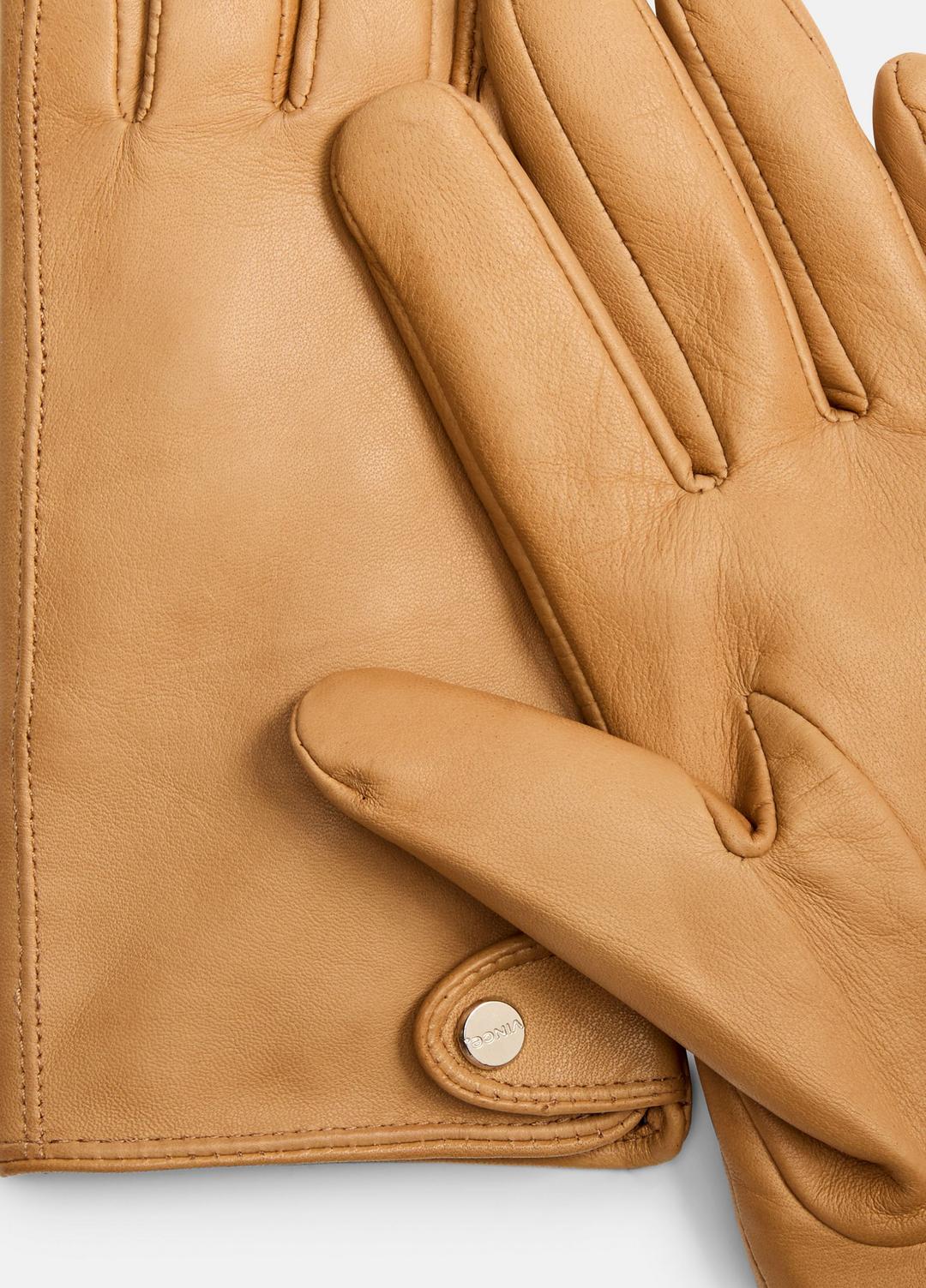 VINCE Cashmere-Lined Leather Snap Glove in Gloves