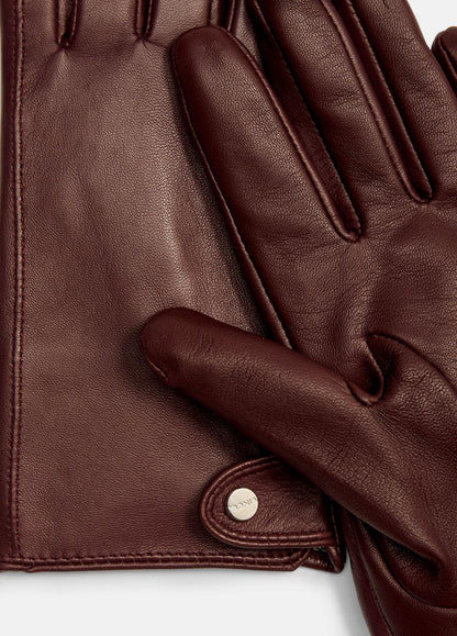 VINCE Cashmere-Lined Leather Snap Glove in Gloves