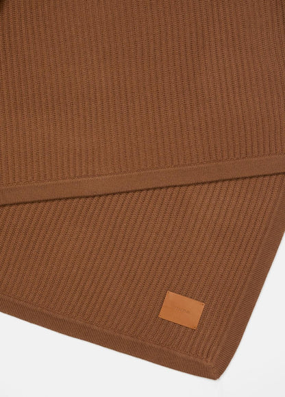 VINCE Wool and Cashmere Cardigan-Stitch Throw in Pillows & Blankets