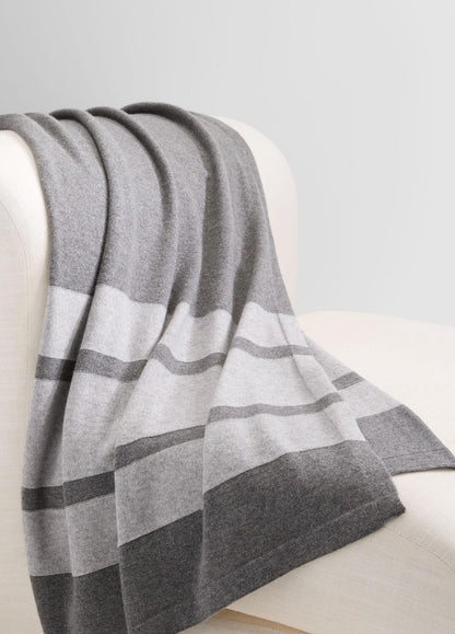 VINCE Cashmere Jersey Stripe Throw in Pillows & Blankets