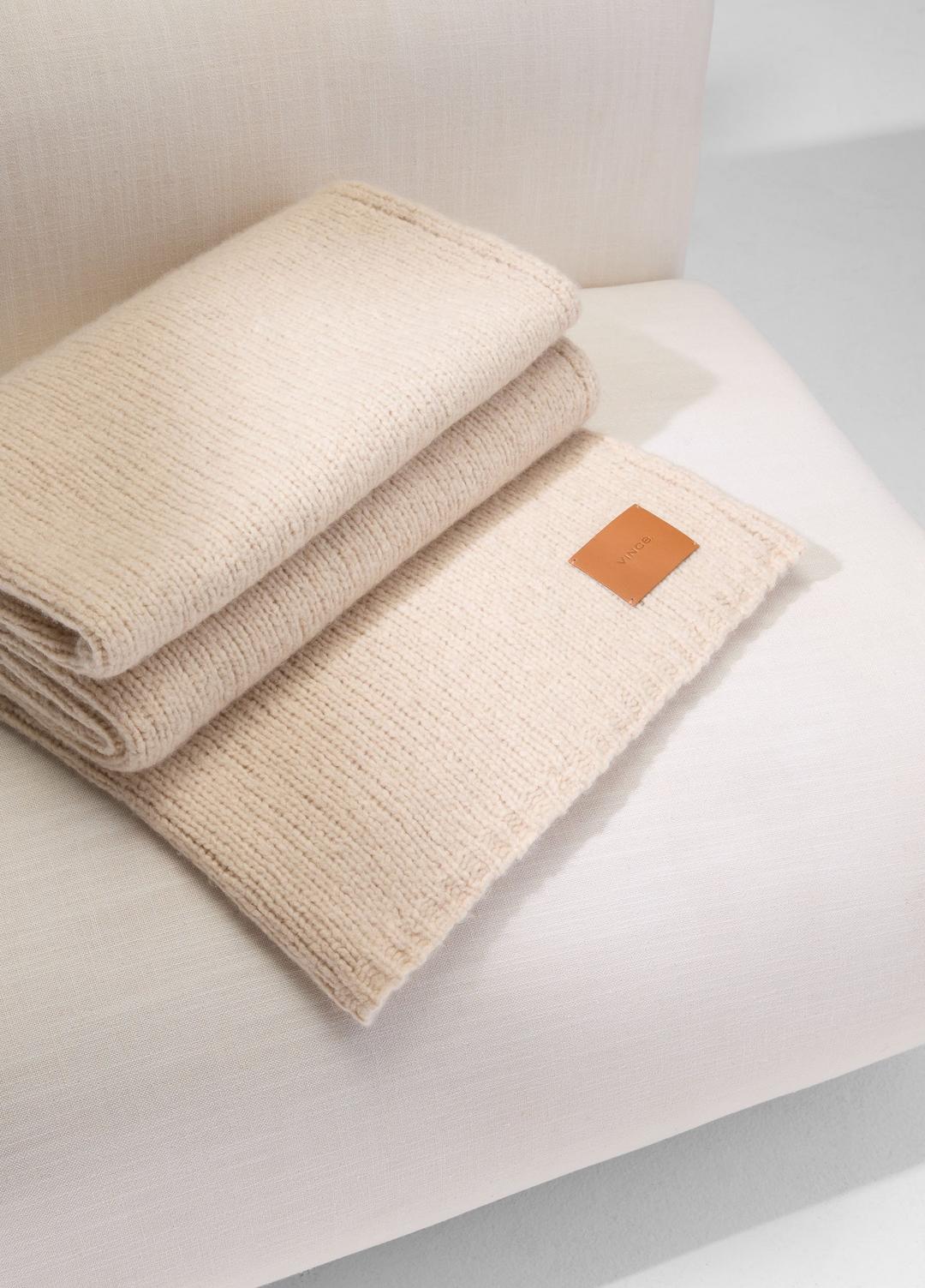 VINCE Cashmere-Silk Jersey Throw in Pillows & Blankets