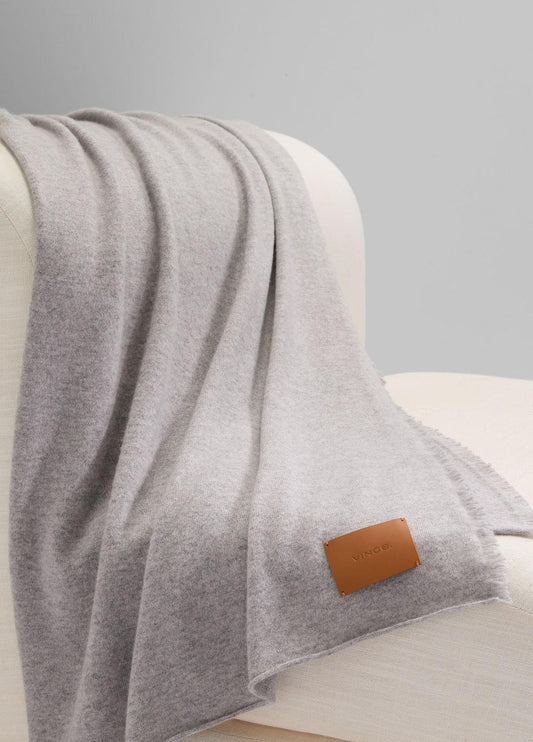VINCE Cashmere Reverse Jersey Throw in Pillows & Blankets