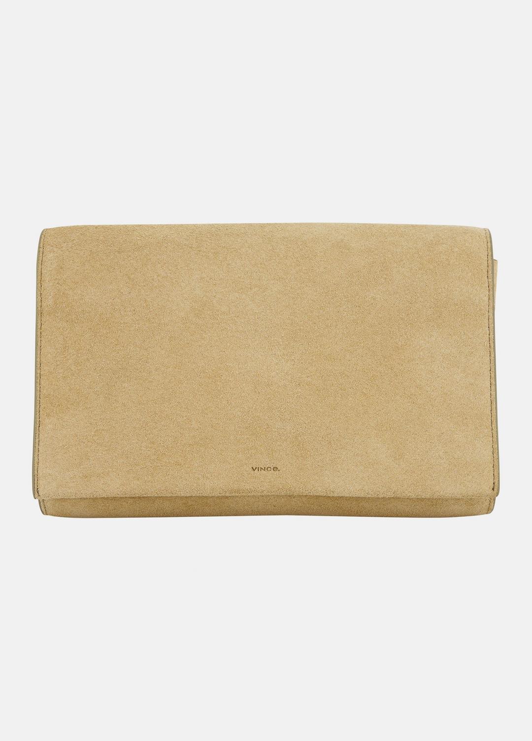 VINCE Suede Crossbody Wallet in Leather & Suede