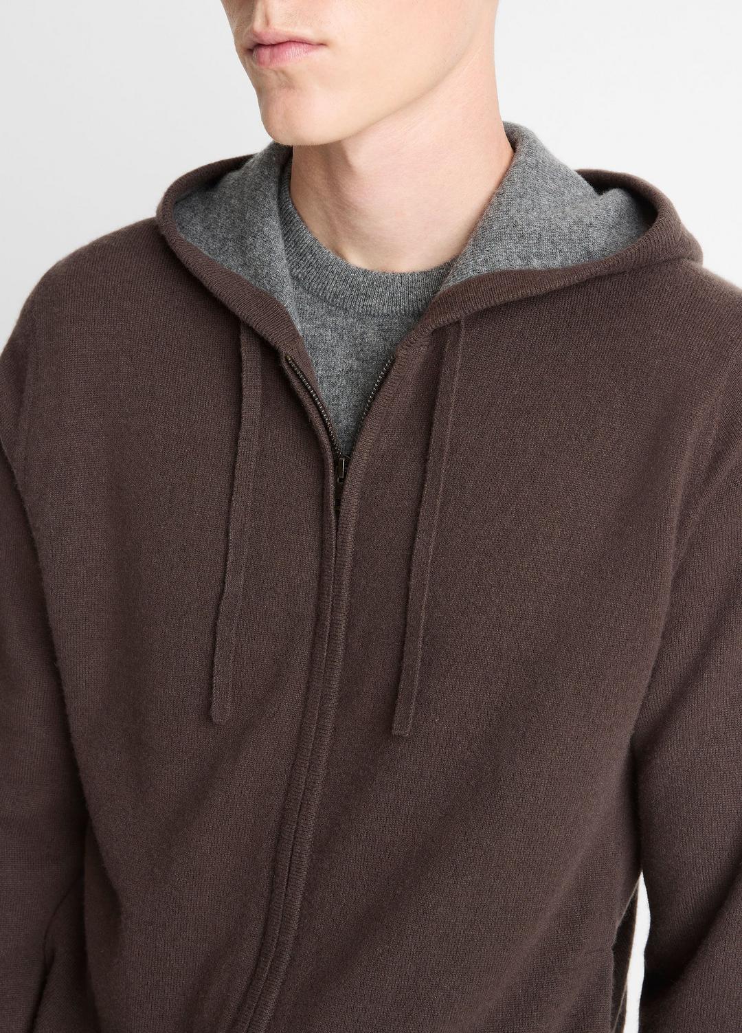 VINCE Cashmere Zip-Front Hoodie in Sweatshirts & Hoodies