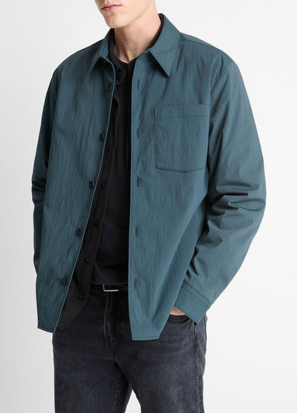 VINCE Insulated Tech-Cotton Shirt Jacket in Shirt Jackets