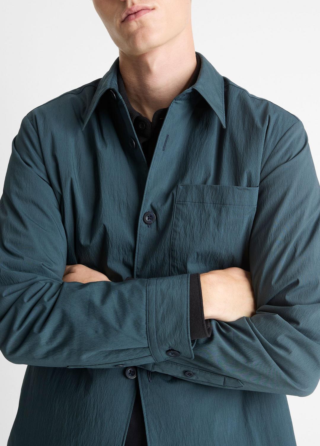 VINCE Insulated Tech-Cotton Shirt Jacket in Shirt Jackets