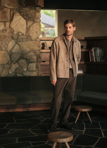 VINCE Suede Shirt Jacket in Shirt Jackets
