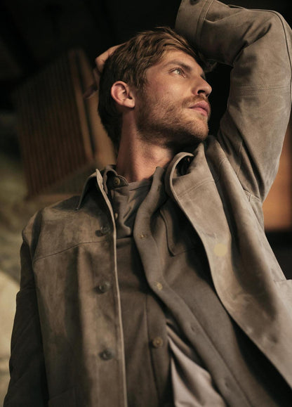 VINCE Suede Shirt Jacket in Shirt Jackets