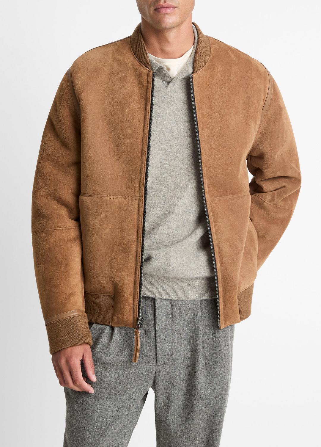 VINCE Shearling Bomber Jacket in Jackets