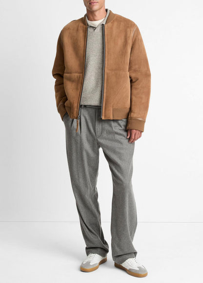 VINCE Shearling Bomber Jacket in Jackets