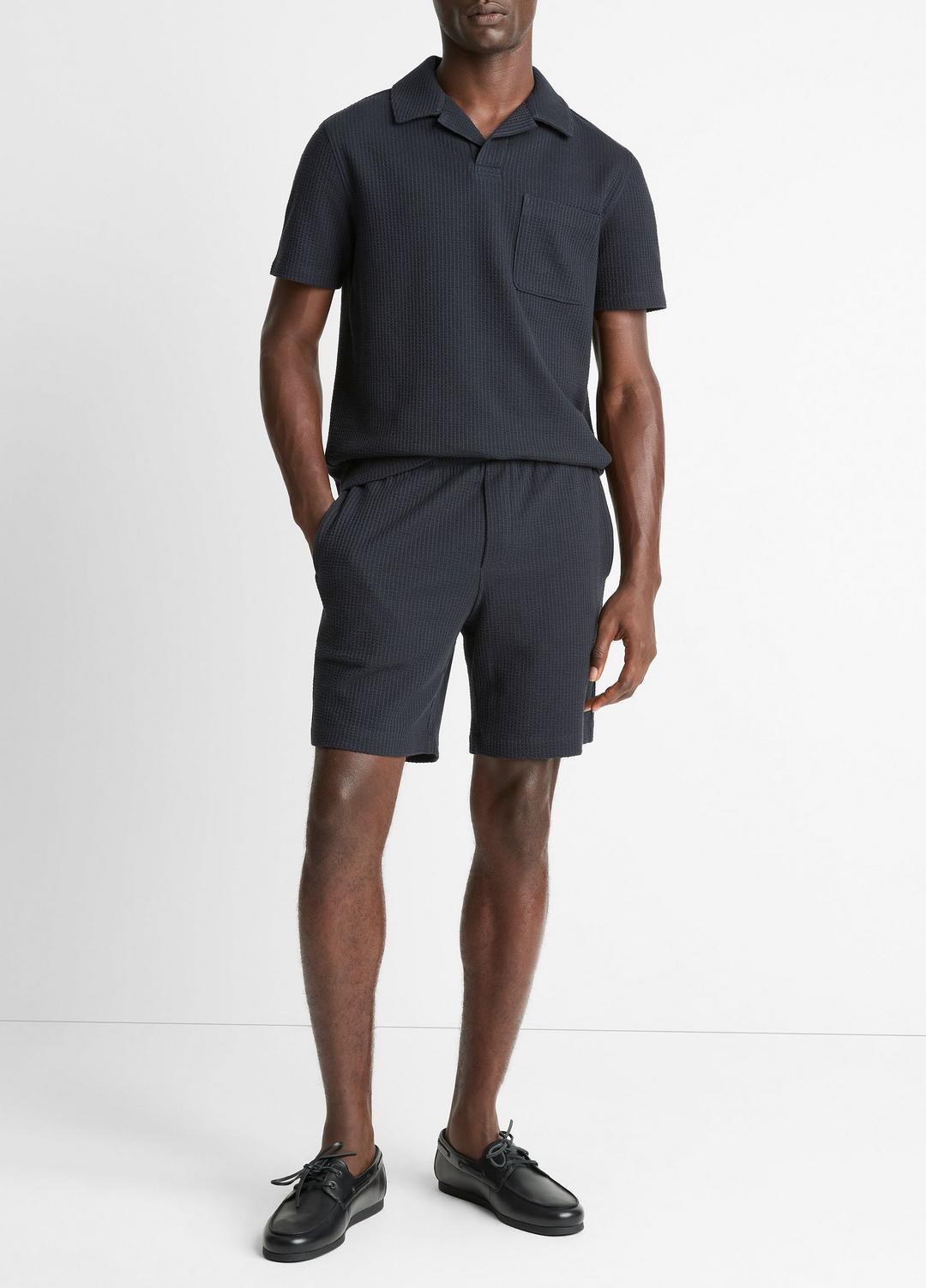 VINCE Seersucker-Knit Stretch-Cotton Short in Shorts
