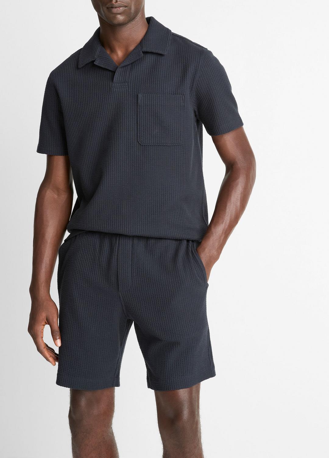 VINCE Seersucker-Knit Stretch-Cotton Short in Shorts