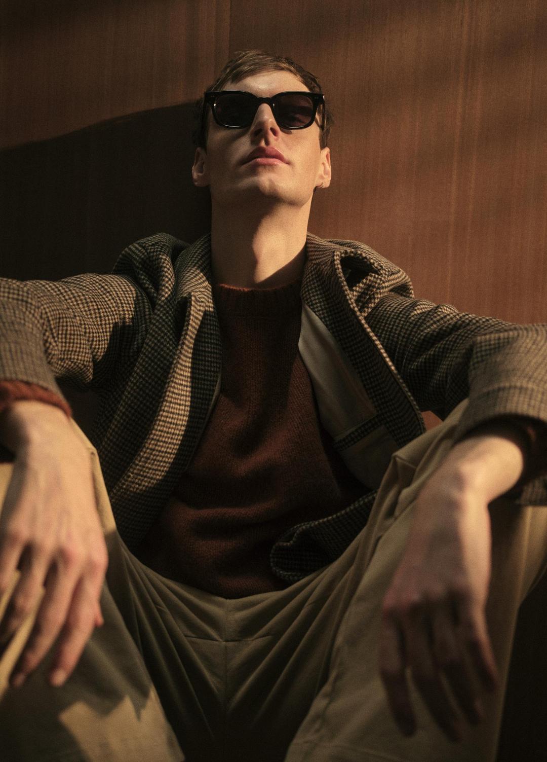 VINCE Houndstooth Bomber Jacket in Jackets