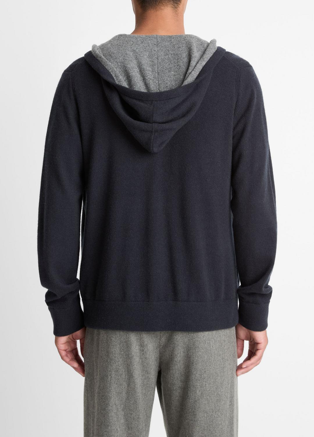 VINCE Cashmere Zip-Front Hoodie in Cashmere