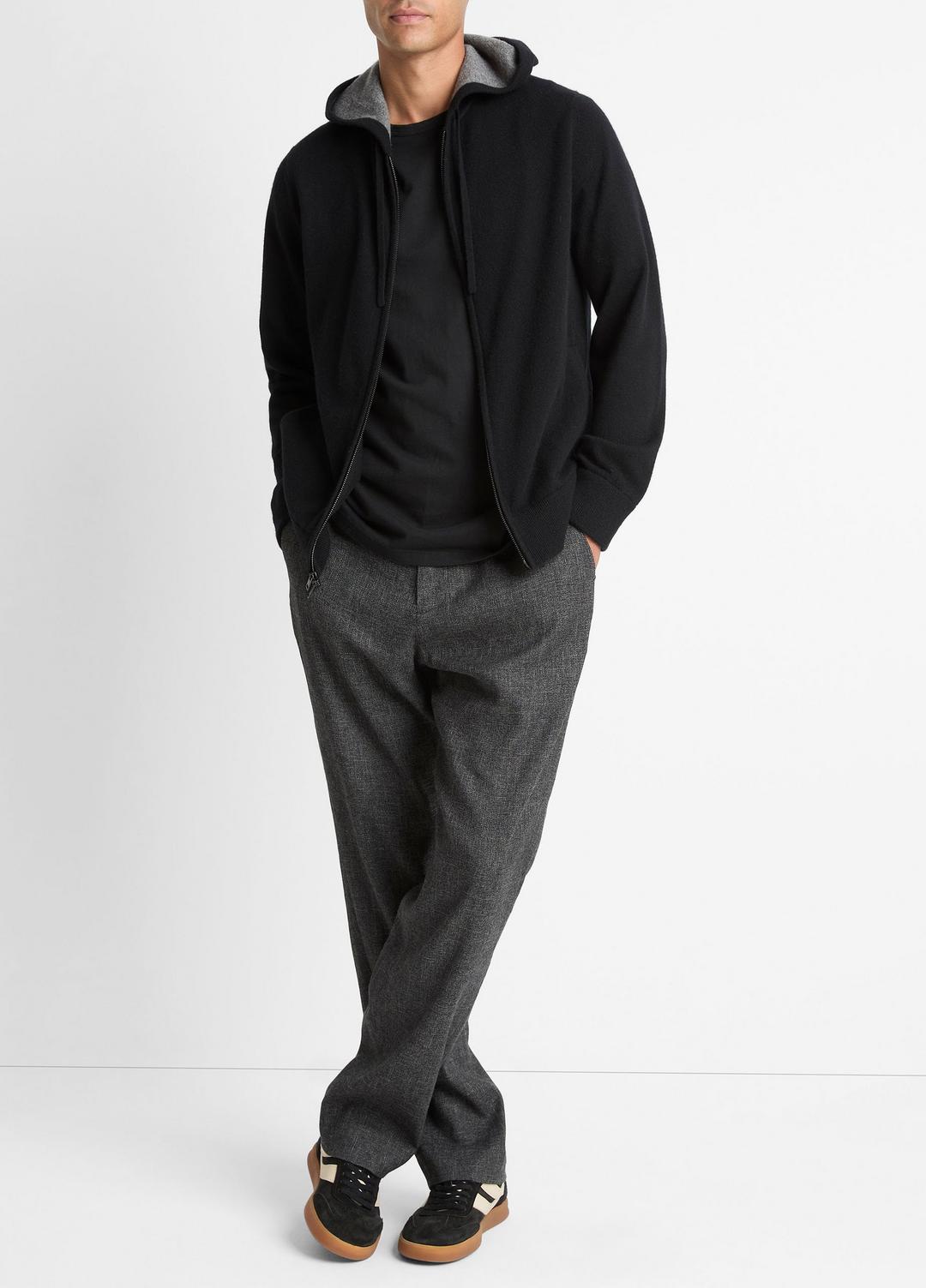 VINCE Cashmere Zip-Front Hoodie in Cashmere