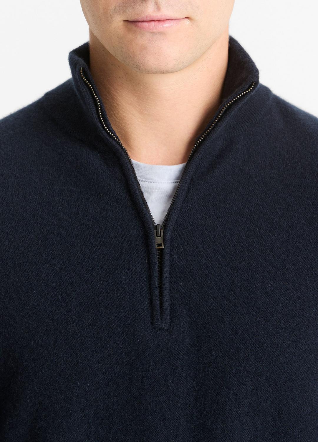 VINCE Plush Cashmere Quarter-Zip Sweater in Quarter Zip