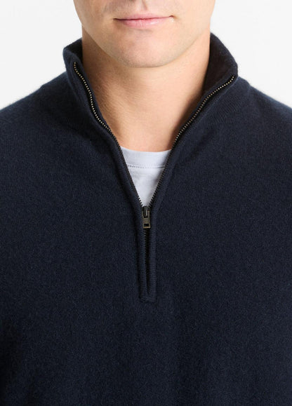 VINCE Plush Cashmere Quarter-Zip Sweater in Quarter Zip