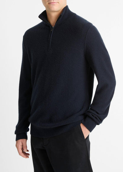 VINCE Plush Cashmere Quarter-Zip Sweater in Quarter Zip