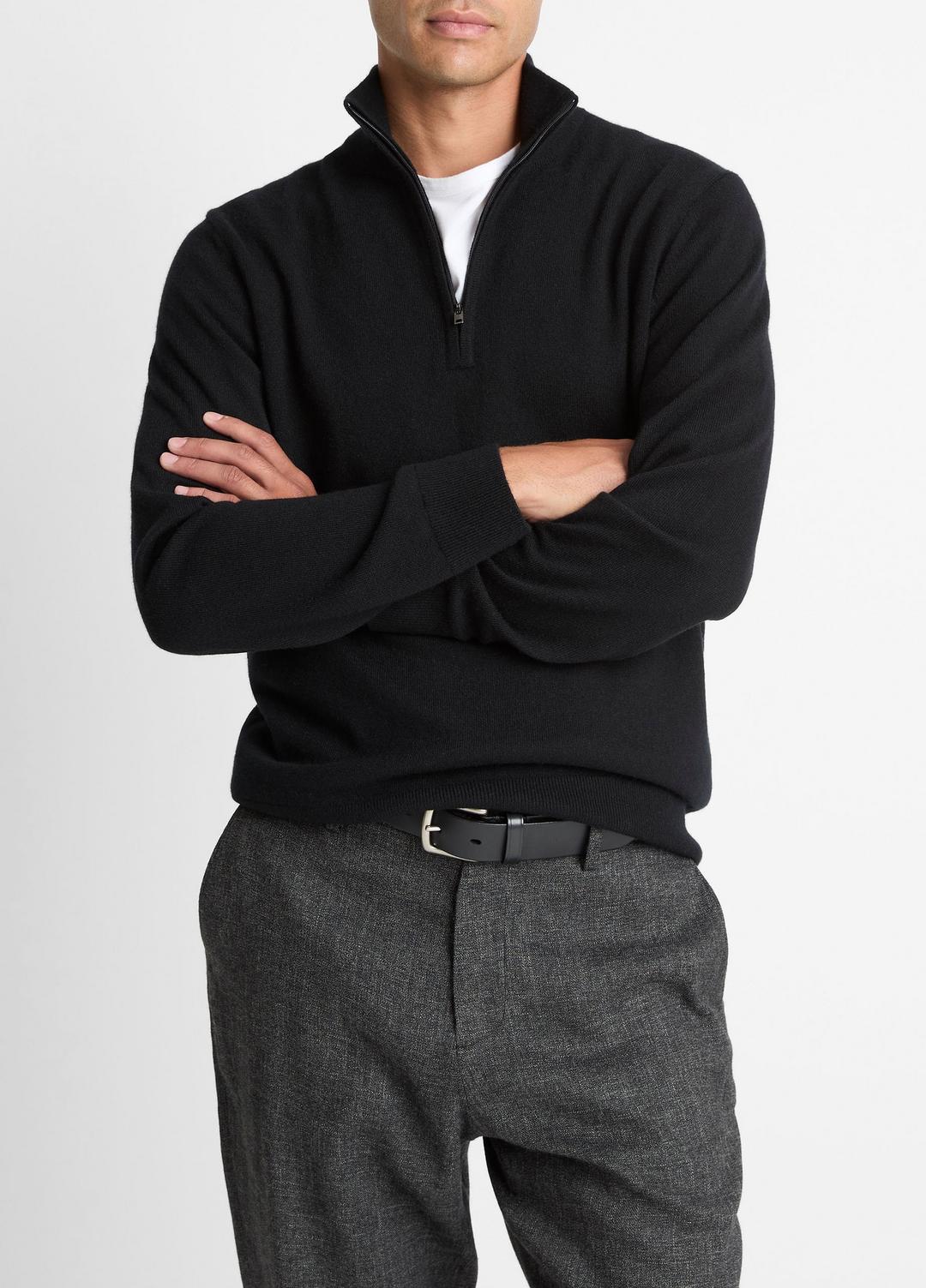 VINCE Cashmere Quarter-Zip Sweater in Quarter Zip