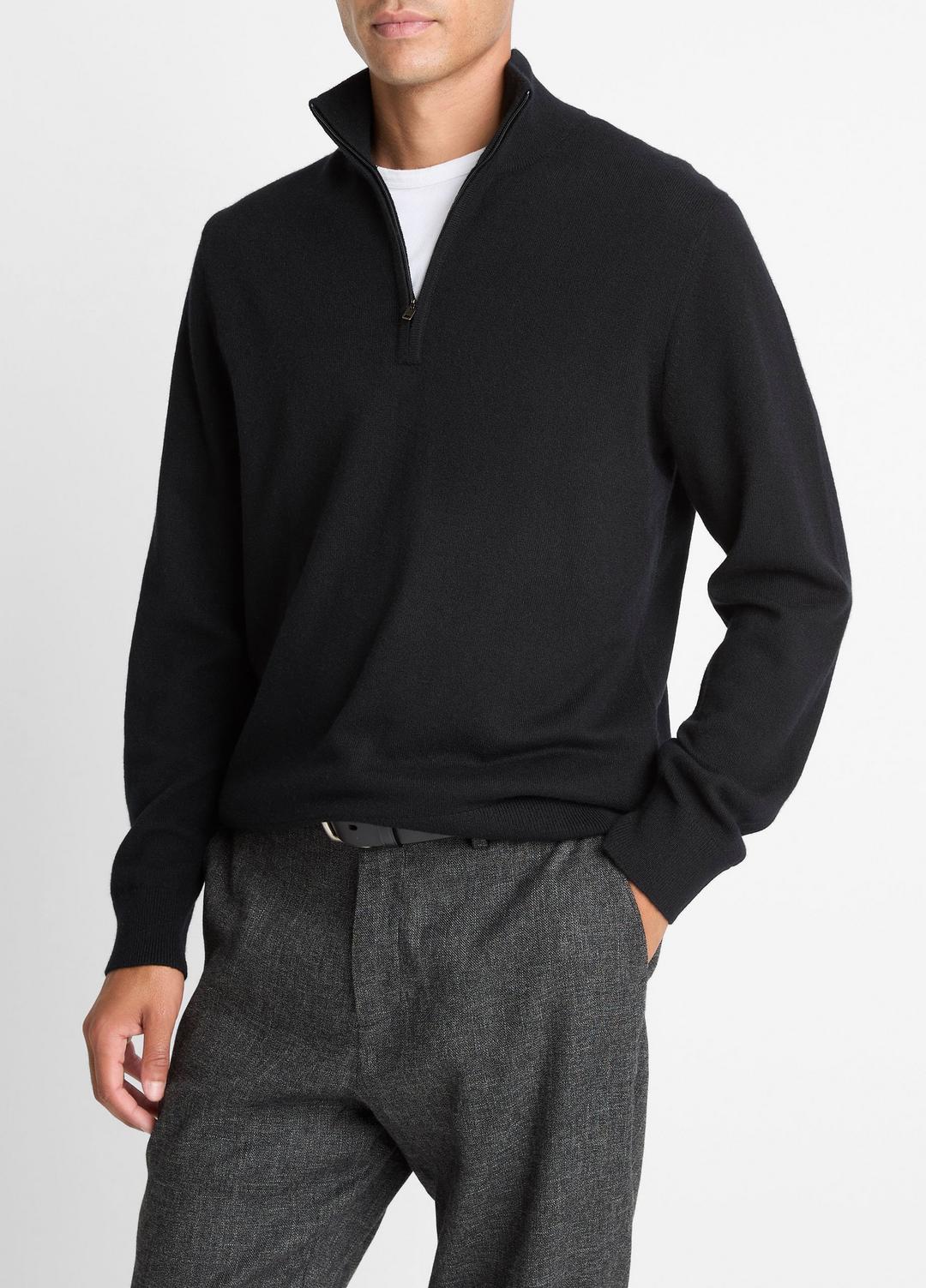 VINCE Cashmere Quarter-Zip Sweater in Quarter Zip