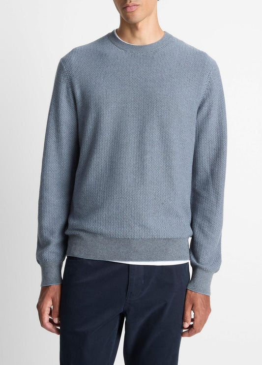 VINCE Geo-Jacquard Wool-Blend Crew Neck Sweater in Crew Neck