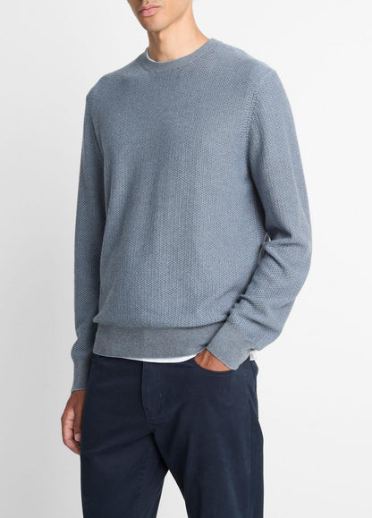 VINCE Geo-Jacquard Wool-Blend Crew Neck Sweater in Crew Neck