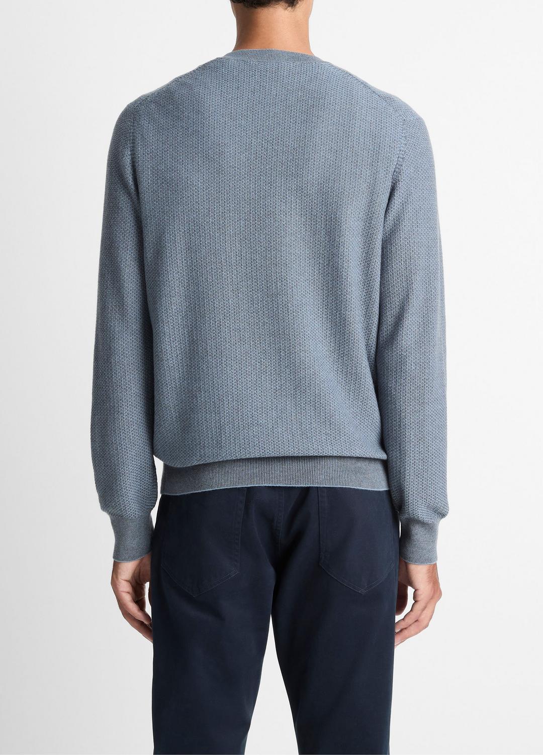 VINCE Geo-Jacquard Wool-Blend Crew Neck Sweater in Crew Neck