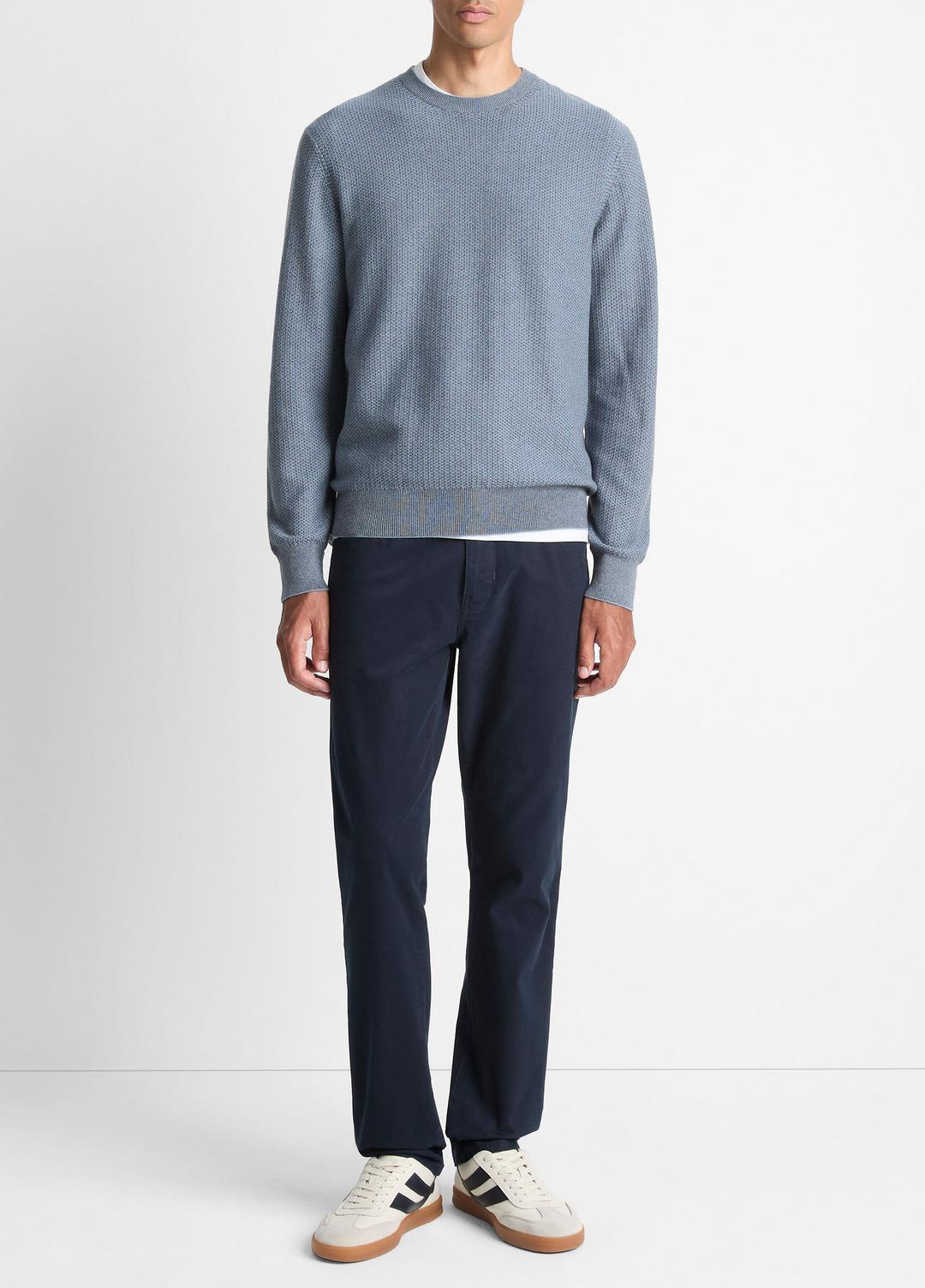 VINCE Geo-Jacquard Wool-Blend Crew Neck Sweater in Crew Neck