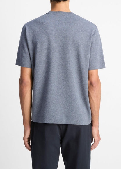 VINCE Milano Short-Sleeve Crew Neck Sweater in Crew Neck