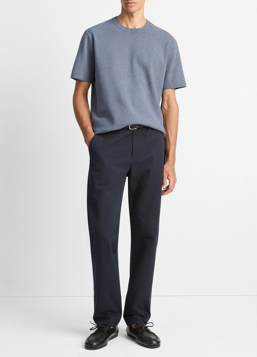 VINCE Milano Short-Sleeve Crew Neck Sweater in Crew Neck