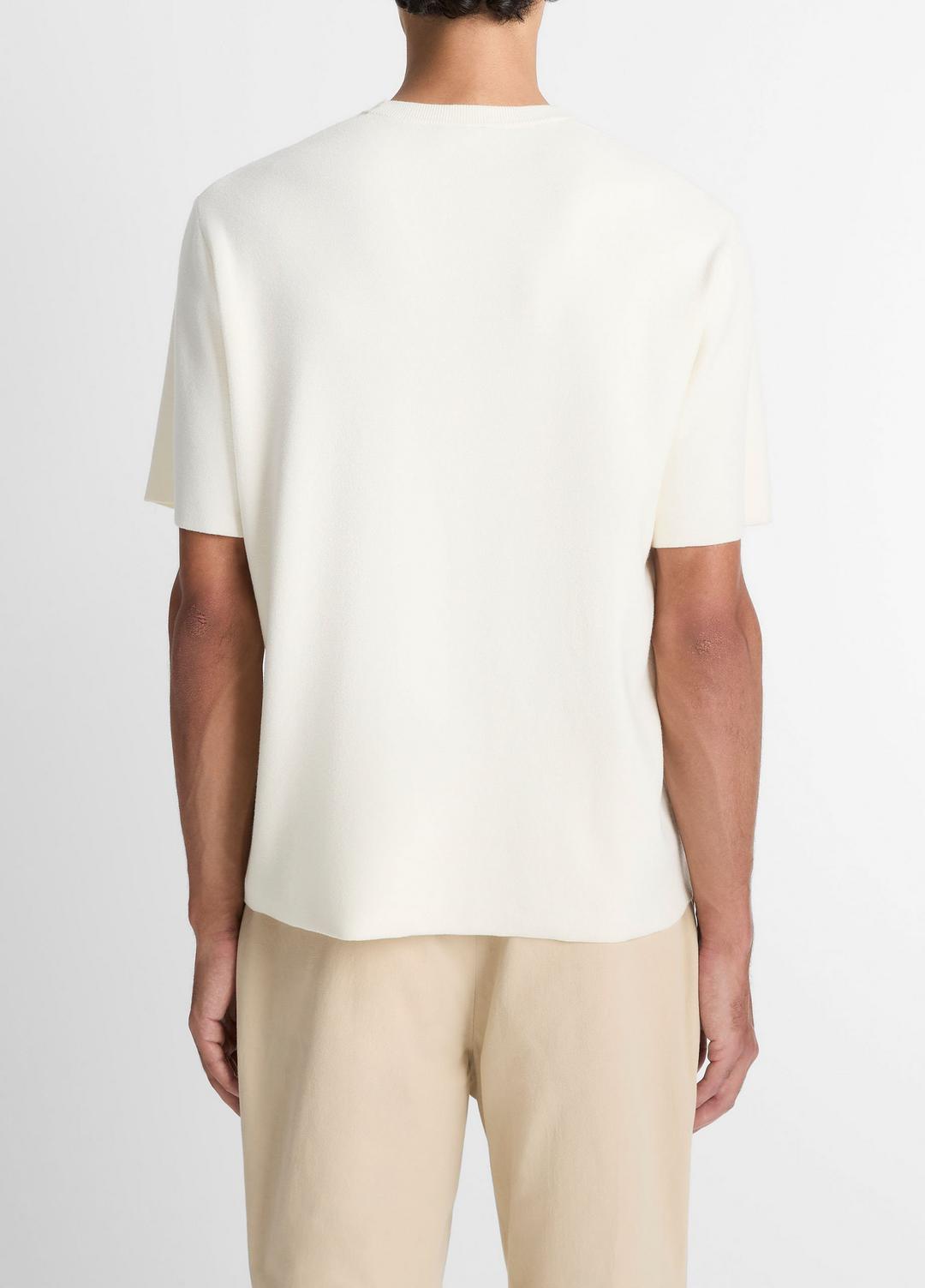 VINCE Milano Short-Sleeve Crew Neck Sweater in Crew Neck