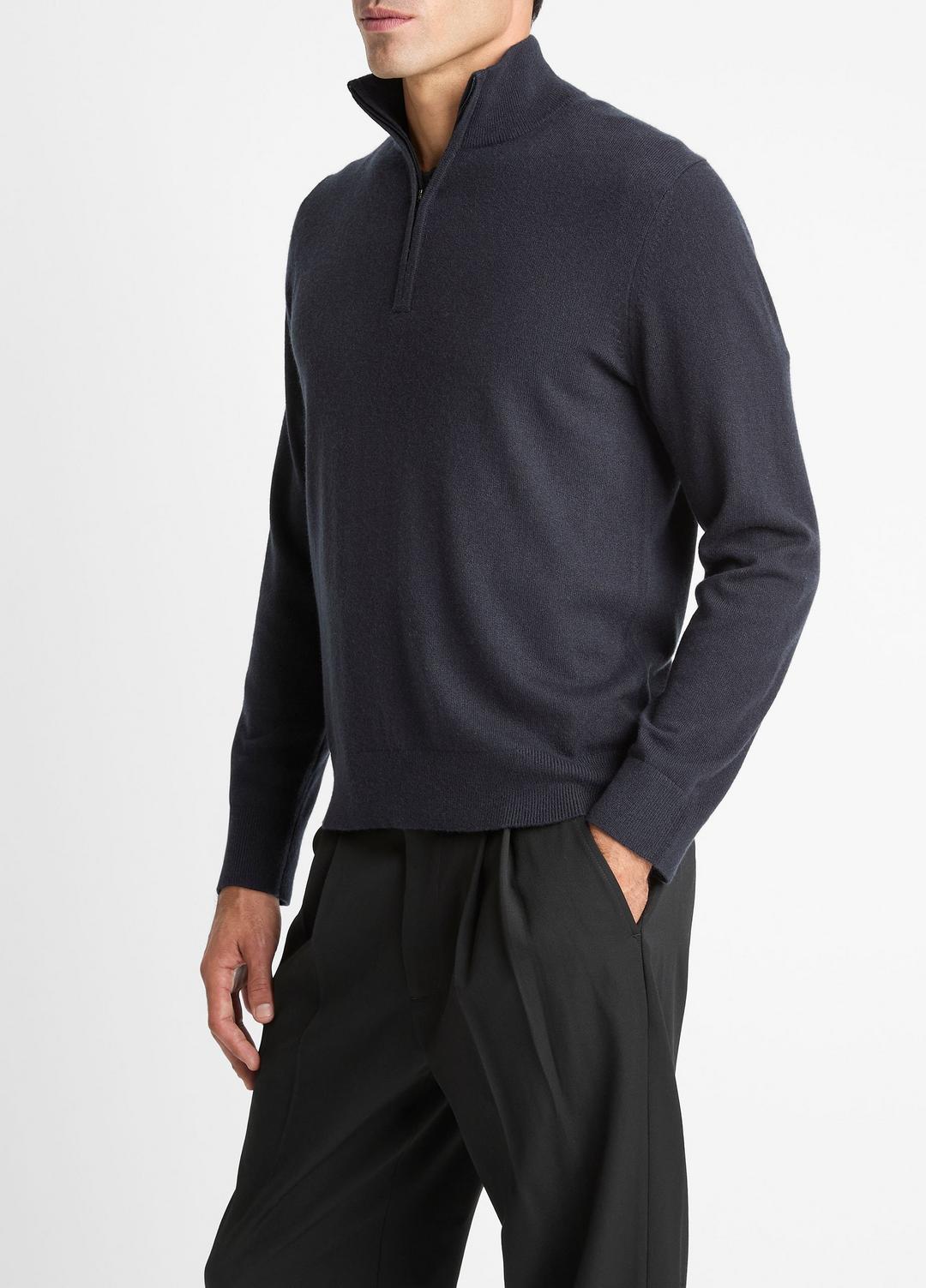VINCE Cashmere Quarter-Zip Sweater in Quarter Zip