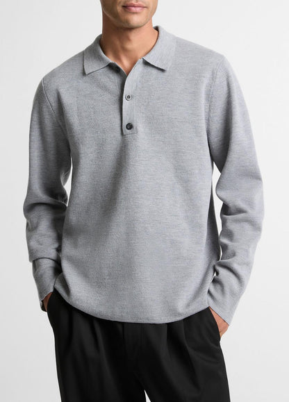 VINCE Italian Merino Wool Milano Polo Sweater in Sweaters