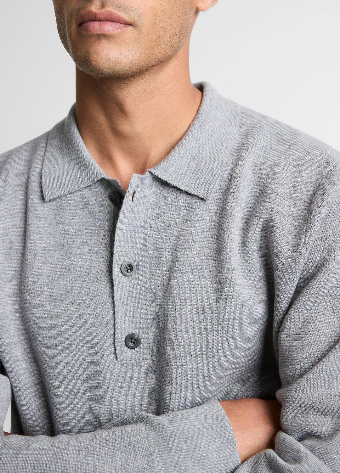 VINCE Italian Merino Wool Milano Polo Sweater in Sweaters