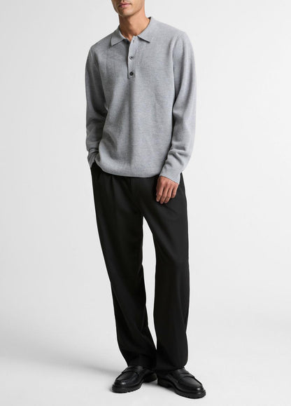 VINCE Italian Merino Wool Milano Polo Sweater in Sweaters