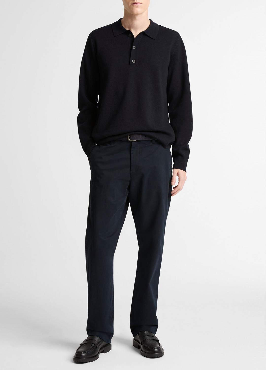 VINCE Italian Merino Wool Milano Polo Sweater in Sweaters