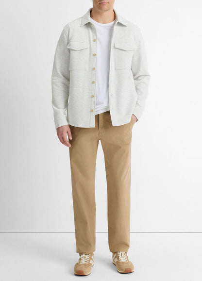 VINCE Double-Knit Cotton-Blend Piqué Shirt Jacket in Shirt Jackets