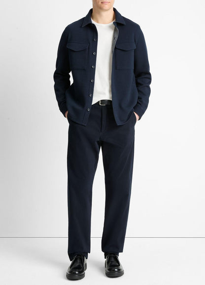 VINCE Double-Knit Cotton-Blend Piqué Shirt Jacket in Shirt Jackets