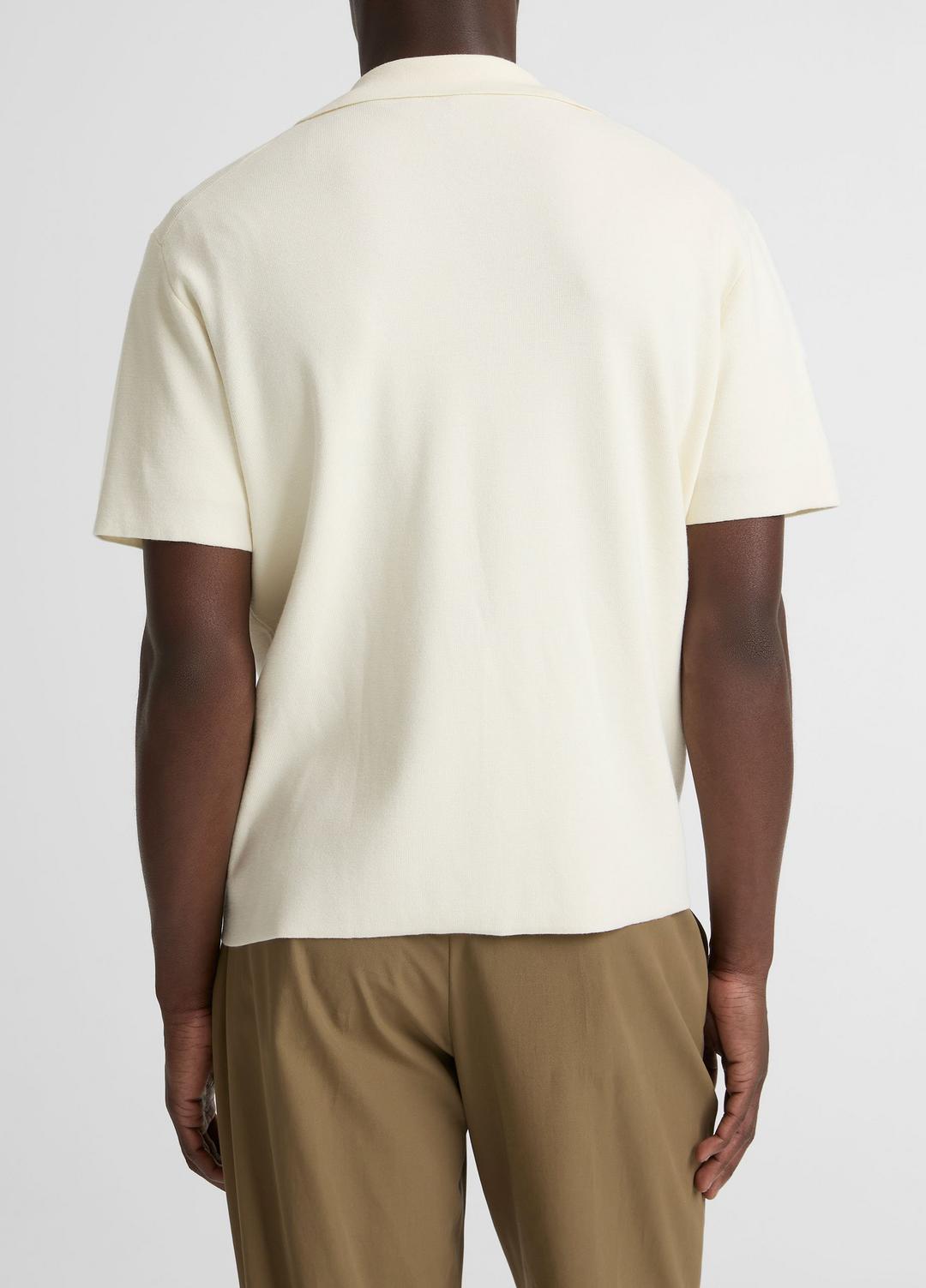 VINCE Merino Wool Cabana Shirt  in Short Sleeve