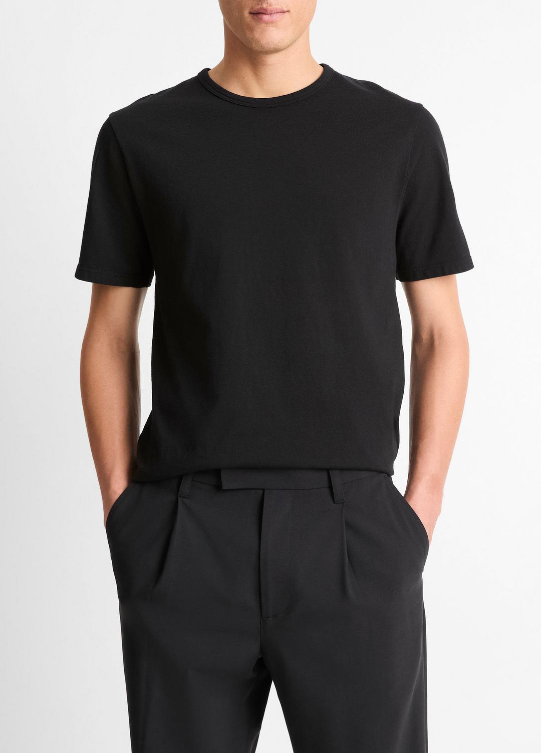 VINCE Garment Dye Cotton T-Shirt in Short Sleeve