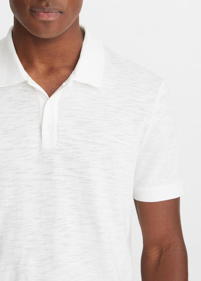 VINCE Classic Slub Polo Shirt in Henleys & Polos