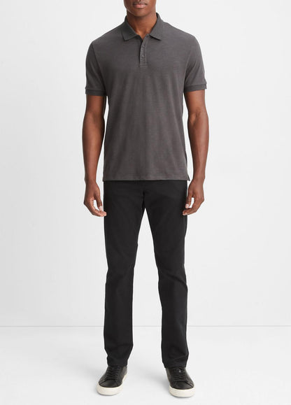 VINCE Classic Slub Polo Shirt in Henleys & Polos