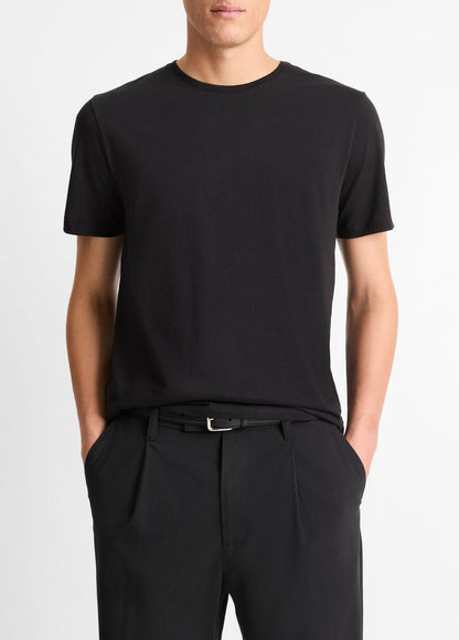 VINCE Pima Cotton Crew Neck T-Shirt in Short Sleeve
