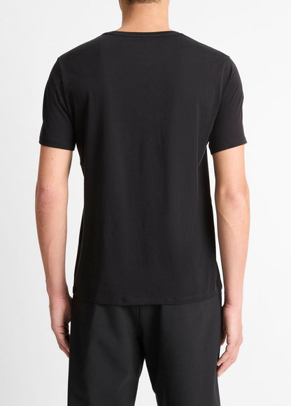 VINCE Pima Cotton Crew Neck T-Shirt in Short Sleeve