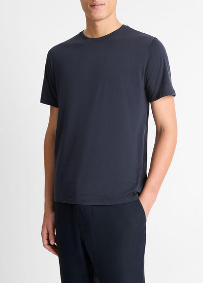 VINCE Pima Cotton Crew Neck T-Shirt in Short Sleeve