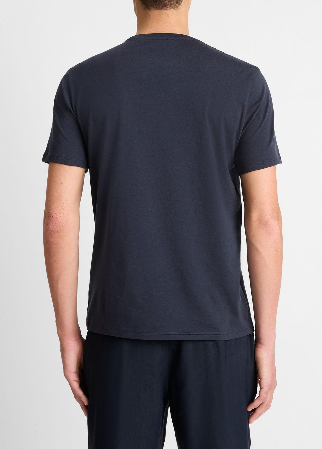 VINCE Pima Cotton Crew Neck T-Shirt in Short Sleeve