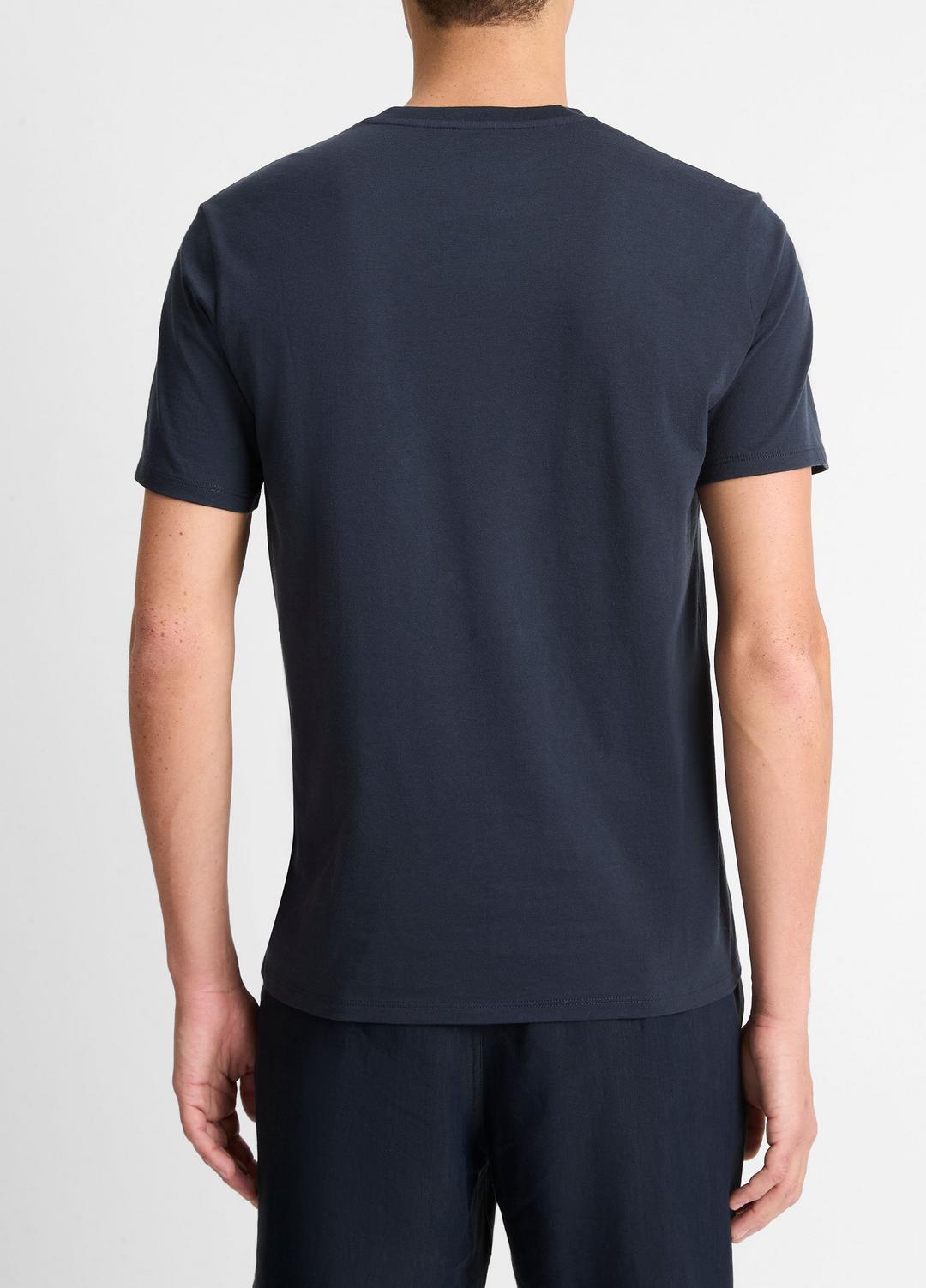 VINCE Pima Cotton V-Neck T-Shirt in Short Sleeve