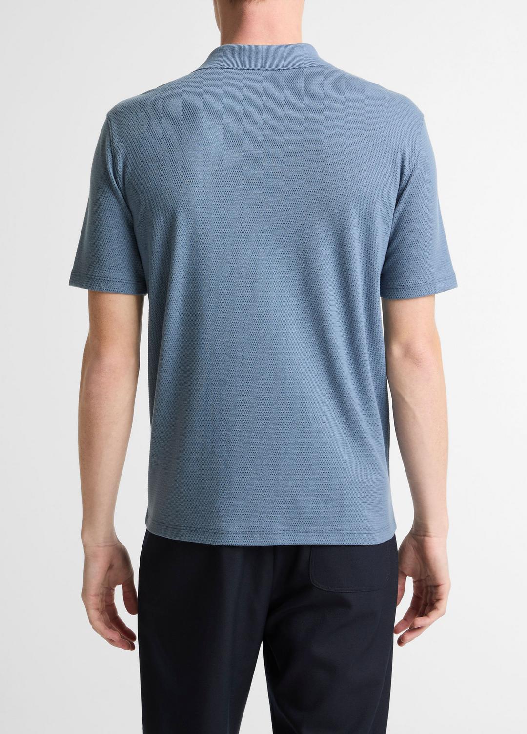 VINCE Garment Dye Cotton Polo Shirt in Short Sleeve