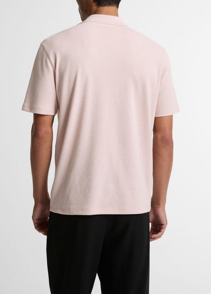 VINCE Cotton-Blend Johnny-Collar Polo Shirt in Henleys & Polos