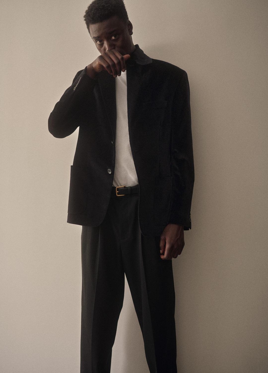 VINCE Wool Double-Pleat Suiting Trouser in Trousers